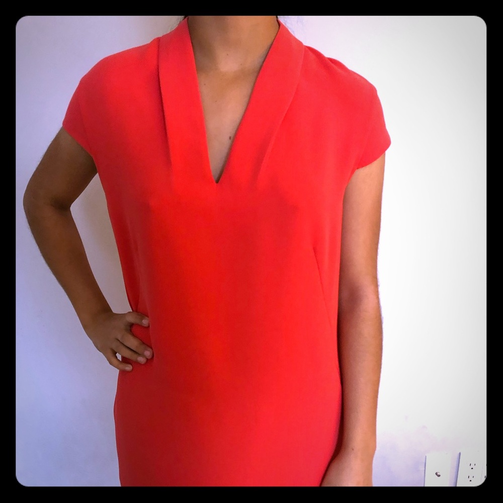 Whistles shift coral red dress